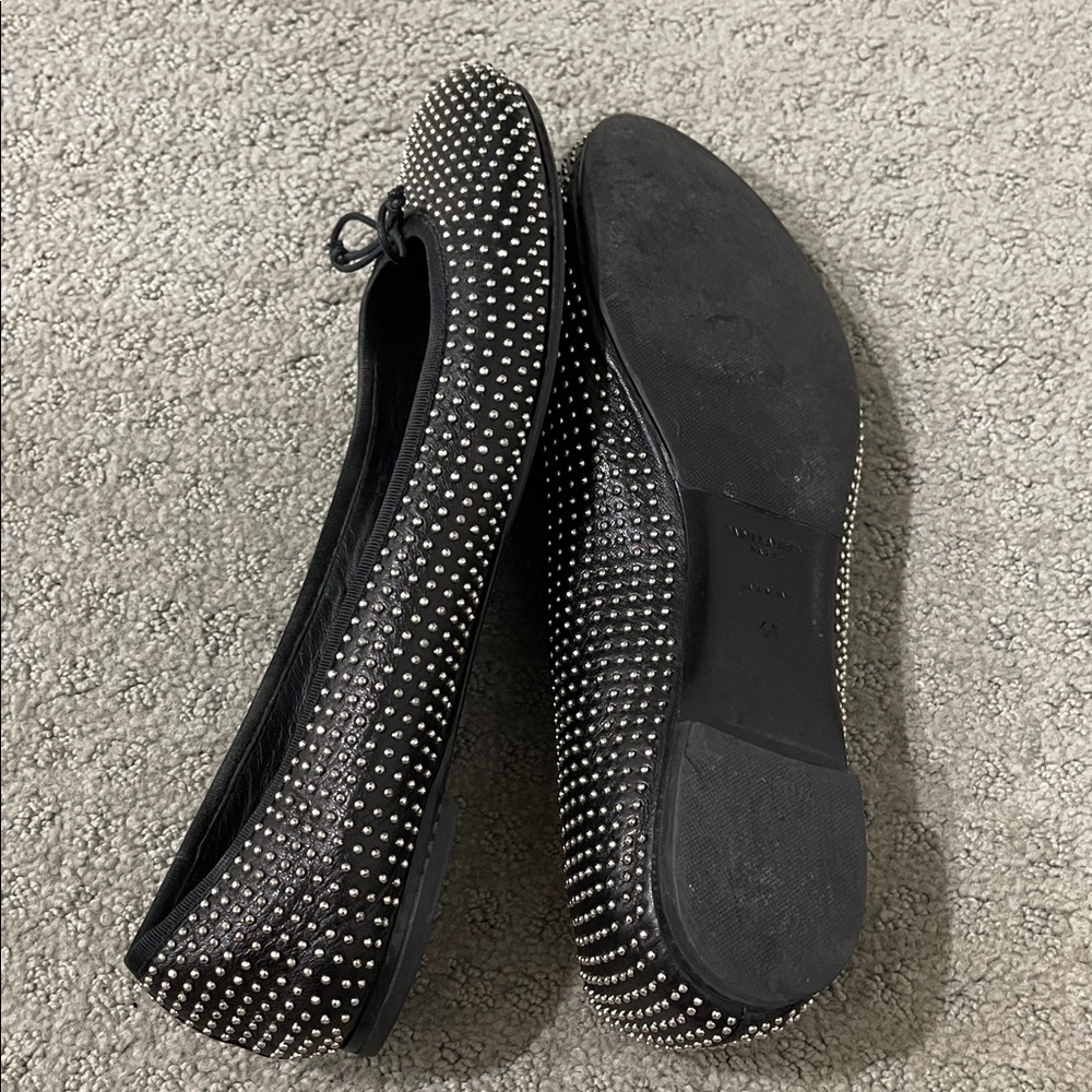 Saint Laurent YSL Studded Black women’s Ballet Flats size 41 us 10 used - Picture 9 of 9